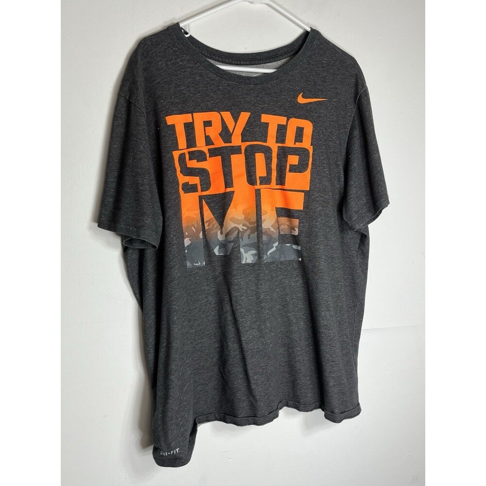 Nike Shirt Mens XXL Gray Swoosh Logo Lightweight Casual Dri Fit Athletic